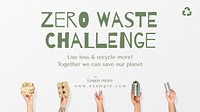 Zero waste challenge blog banner template