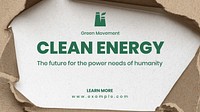 Clean energy blog banner template