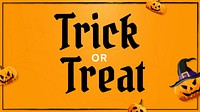 Trick or treat blog banner template