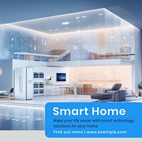 Smart home technology Instagram post template
