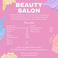 Beauty salon Instagram post template