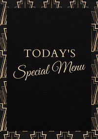 Todays special menu poster template