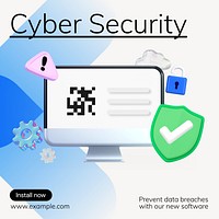 Cyber security Instagram post template