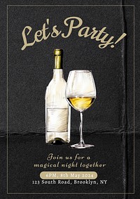 Lets party poster template
