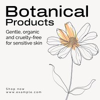 Botanical products Facebook post template