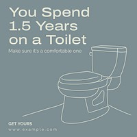 Toilet Instagram post template