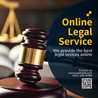 Online legal service Instagram post template