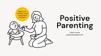 Positive parenting blog banner template