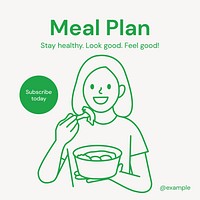 Meal plan Instagram post template
