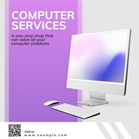 Computer services Facebook post template