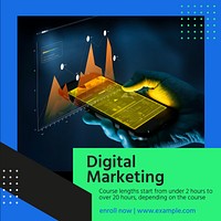 Digital marketing course Instagram post template