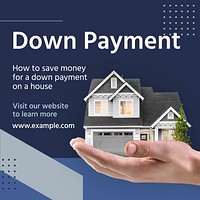 Down payment Instagram post template
