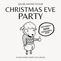 Christmas eve party Instagram post template