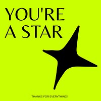 You're a star Facebook post template