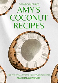 Coconut recipe poster template