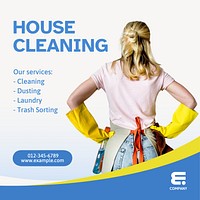Cleaning service Instagram post template