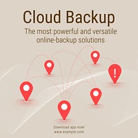 Cloud backup Instagram post template