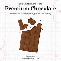 Belgian premium chocolate Instagram post template