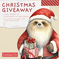 Christmas giveaway Instagram post template