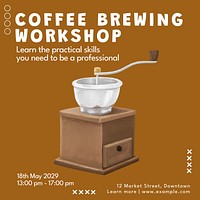 Coffee brewing workshop Instagram post template