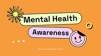 Mental health awareness blog banner template