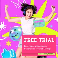 Free trial Instagram post template