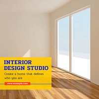 Interior design studio Instagram post template