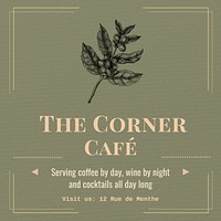 Cafe Instagram post template