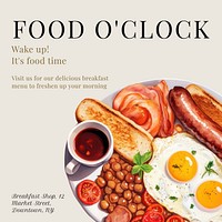 Food & breakfast time Instagram post template