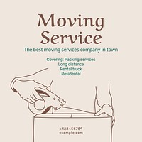 Moving services company Instagram post template