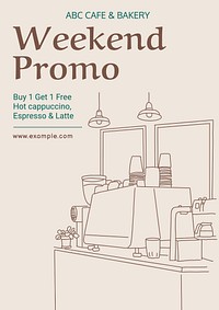 Weekend promotion poster template