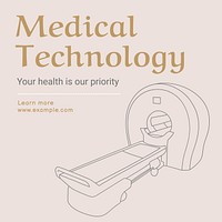 Medical technology Instagram post template