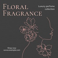 Floral fragrance Instagram post template