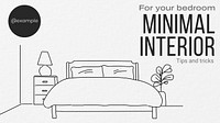 Minimal interior  blog banner template