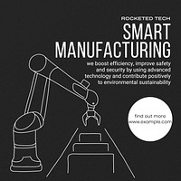Smart manufacturing Instagram post template