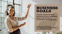 Business goals blog banner template
