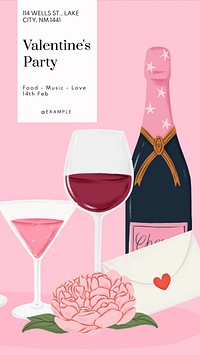 Valentines party  Instagram story template