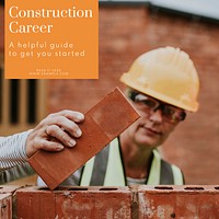 Construction career Instagram post template