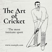 Cricket Instagram post template