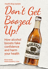 Booze up confidence poster template
