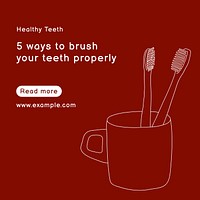 Healthy teeth Instagram post template