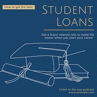 Student loans Instagram post template