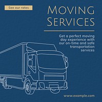 Moving services Instagram post template