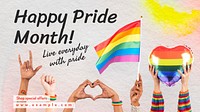 Happy Pride Month blog banner template