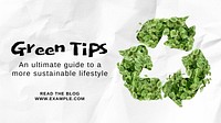 Green tips blog banner template