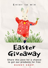 Easter giveaway poster template