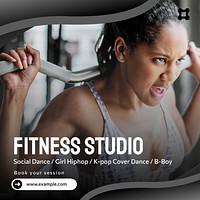 Fitness studio classes Instagram post template