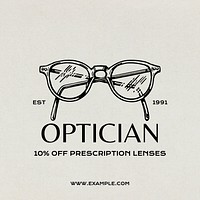 Optician Instagram post template