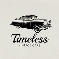Vintage car logo template  