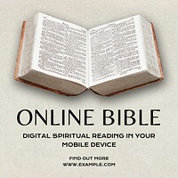 Online bible Instagram post template